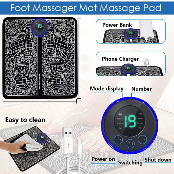 Entspannende Fußmassage-Matte